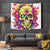 Flower Skull Tapestry Judge Me When You're Perfect Otherwise Shut Up