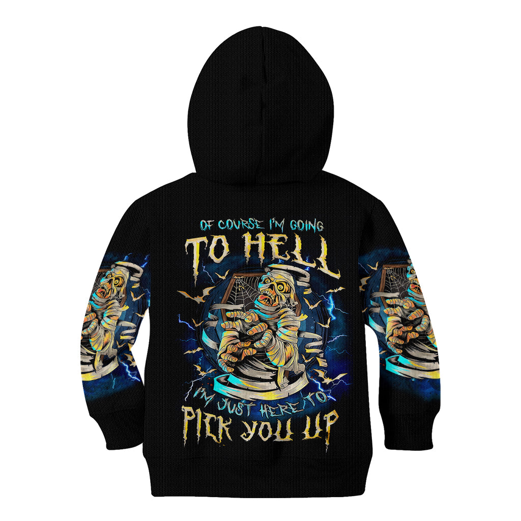 Mummy Skull Kid Hoodie I'm Going To Hell to Pick You Up - Wonder Print Shop