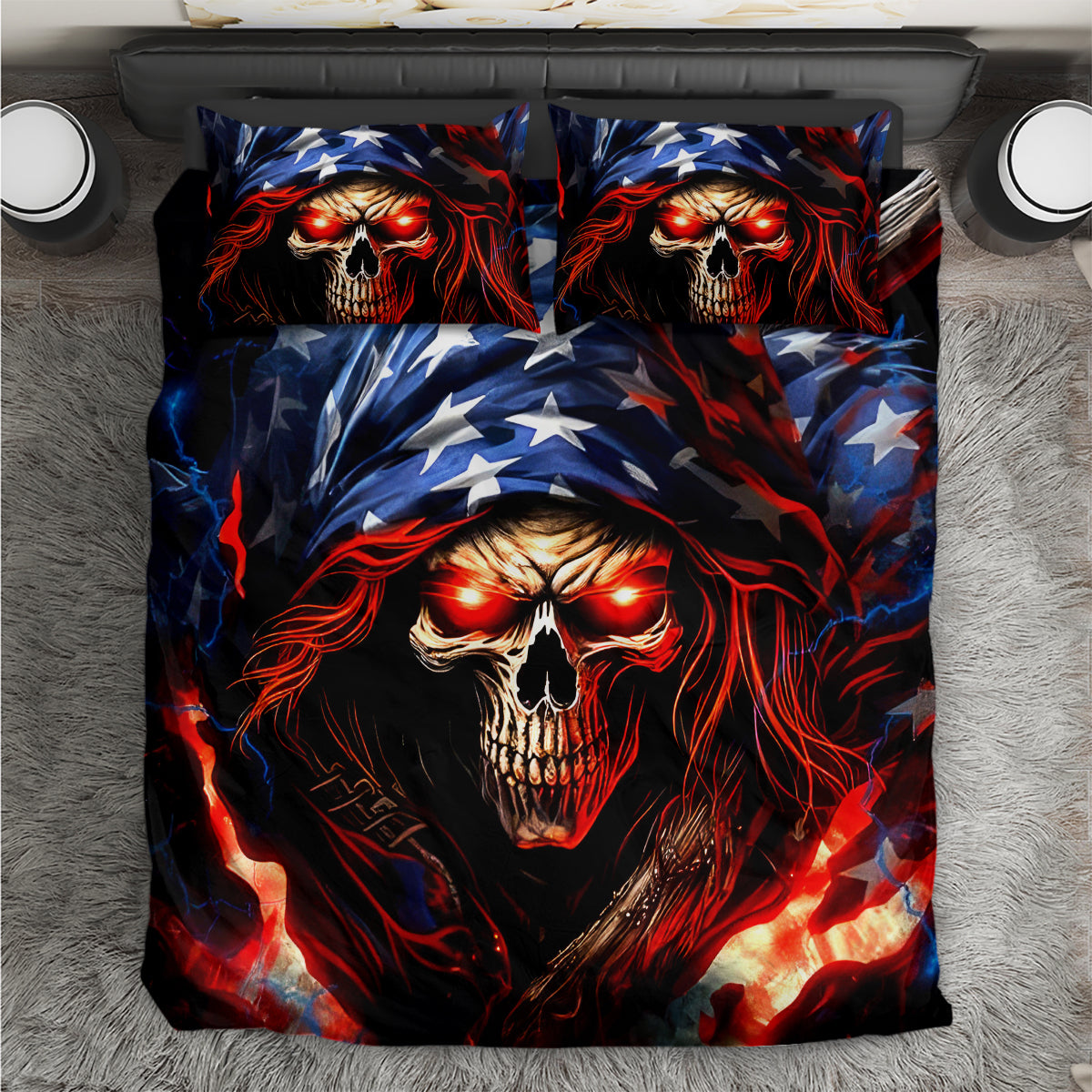 American Skull Bedding Set One Day I Gonna Fuck It All - Wonder Print Shop