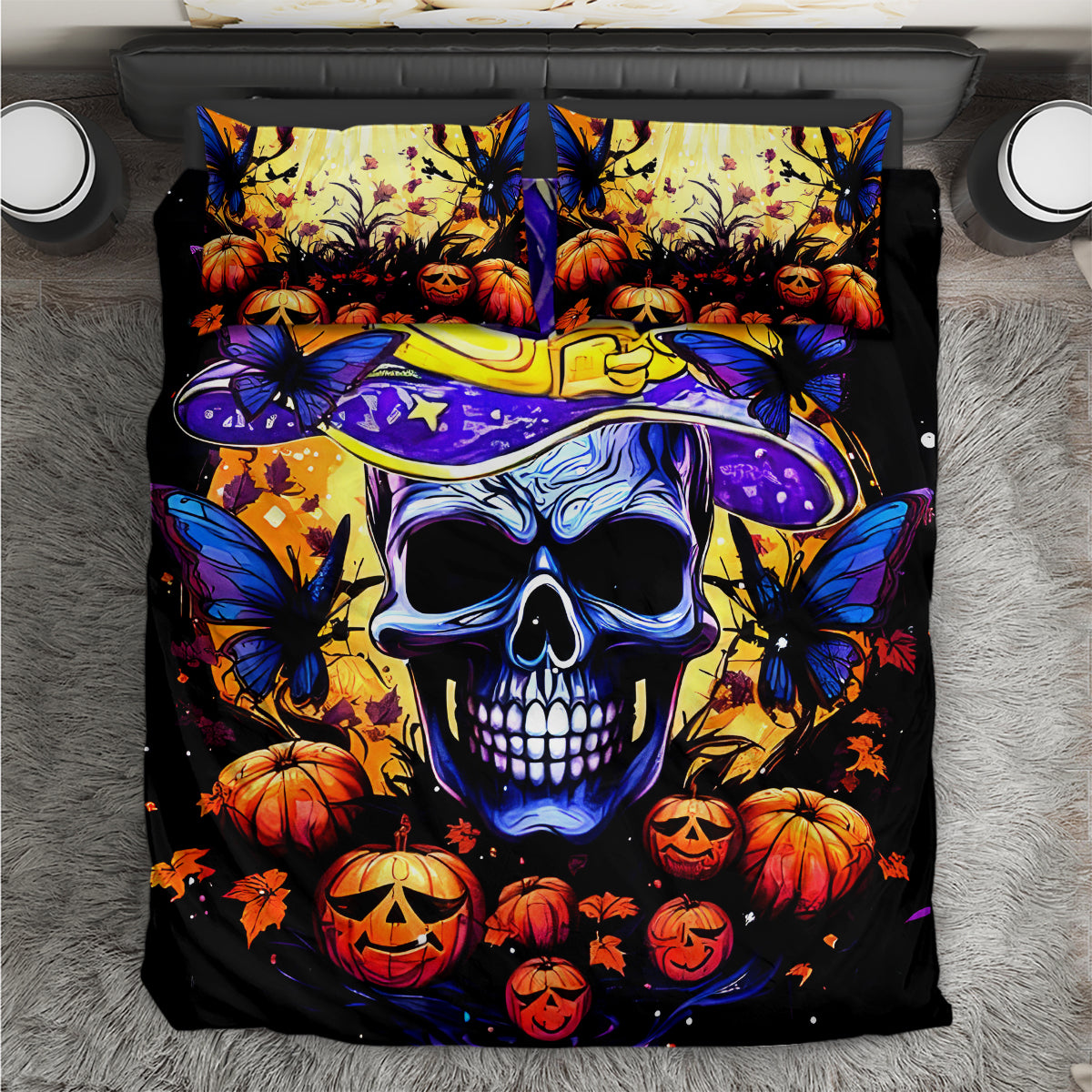 Halloween Skull Bedding Set Please Excuse My Resting Witch Face - Wonder Print Shop