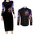 Halloween Skull Couples Matching Long Sleeve Bodycon Dress and Long Sleeve Button Shirt Please Excuse My Resting Witch Face - Wonder Print Shop