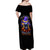 Halloween Skull Off Shoulder Maxi Dress Please Excuse My Resting Witch Face - Wonder Print Shop