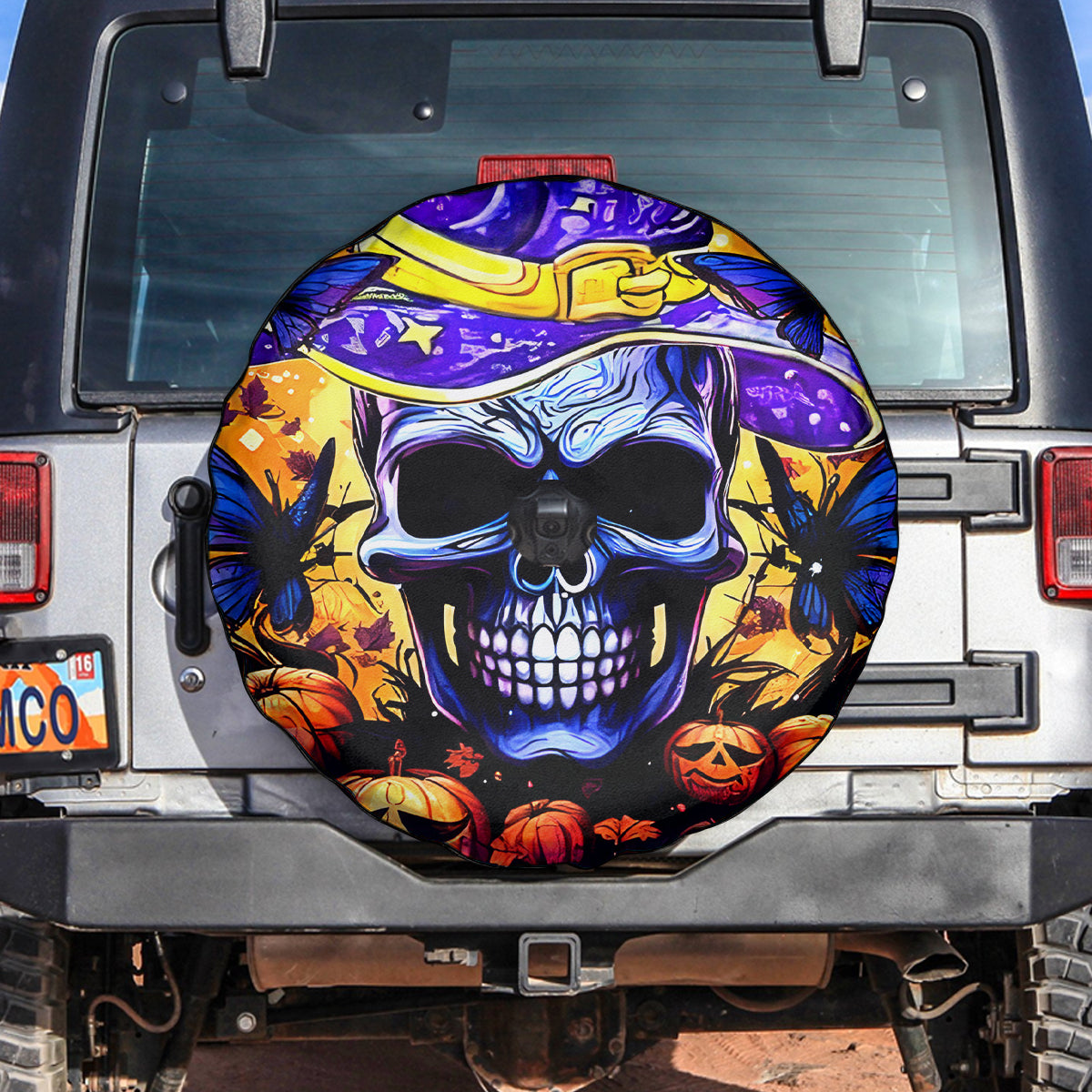 Halloween Skull Spare Tire Cover Please Excuse My Resting Witch Face - Wonder Print Shop