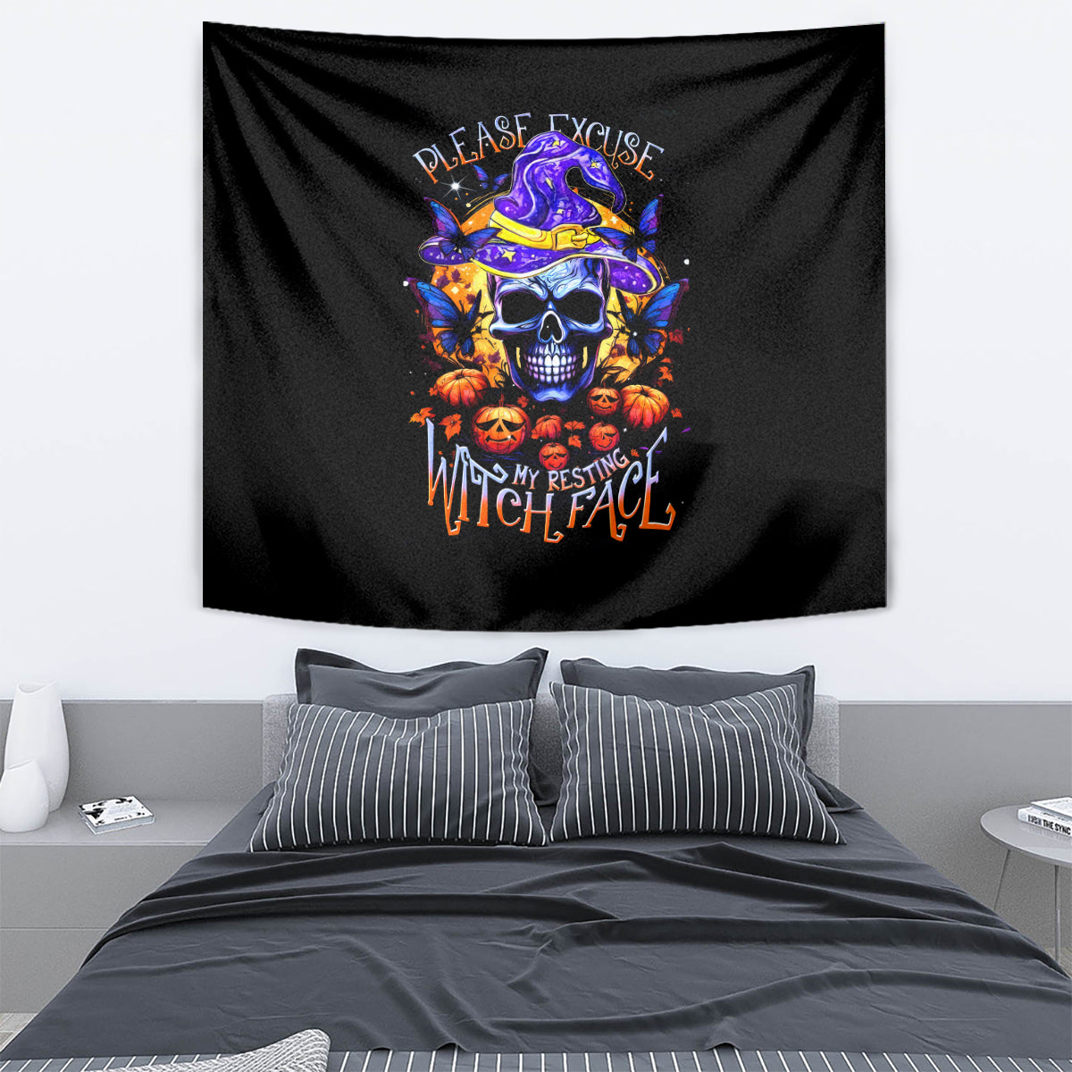 halloween-skull-tapestry-please-excuse-my-resting-witch-face