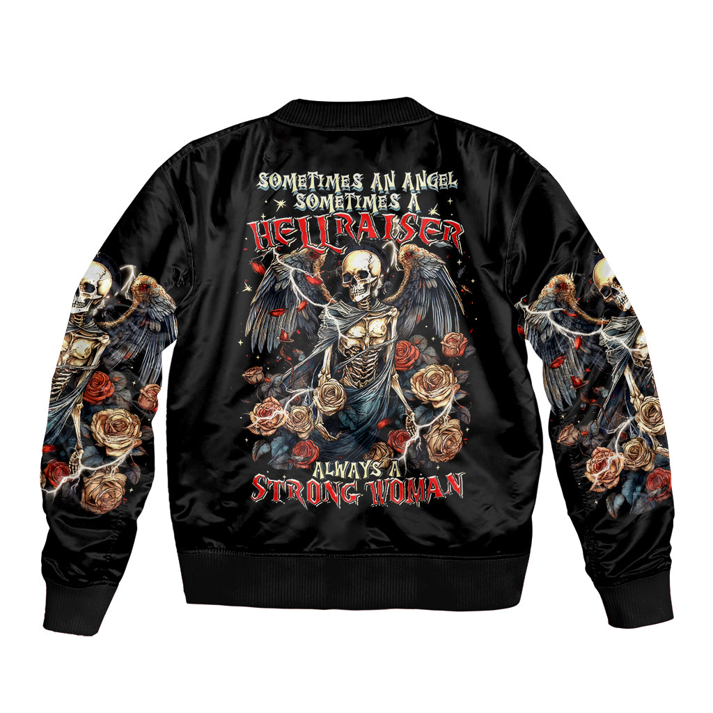 Angel Skull Bomber Jacket Sometimes An Angel Sometimes A Hellraiser - Wonder Print Shop