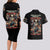 Angel Skull Couples Matching Long Sleeve Bodycon Dress and Hawaiian Shirt Sometimes An Angel Sometimes A Hellraiser - Wonder Print Shop