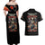 Angel Skull Couples Matching Off Shoulder Maxi Dress and Hawaiian Shirt Sometimes An Angel Sometimes A Hellraiser - Wonder Print Shop