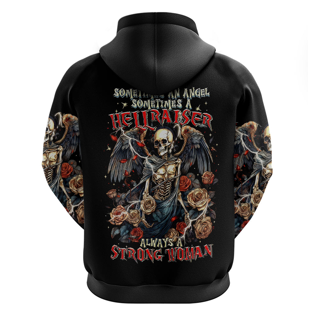 Angel Skull Hoodie Sometimes An Angel Sometimes A Hellraiser - Wonder Print Shop