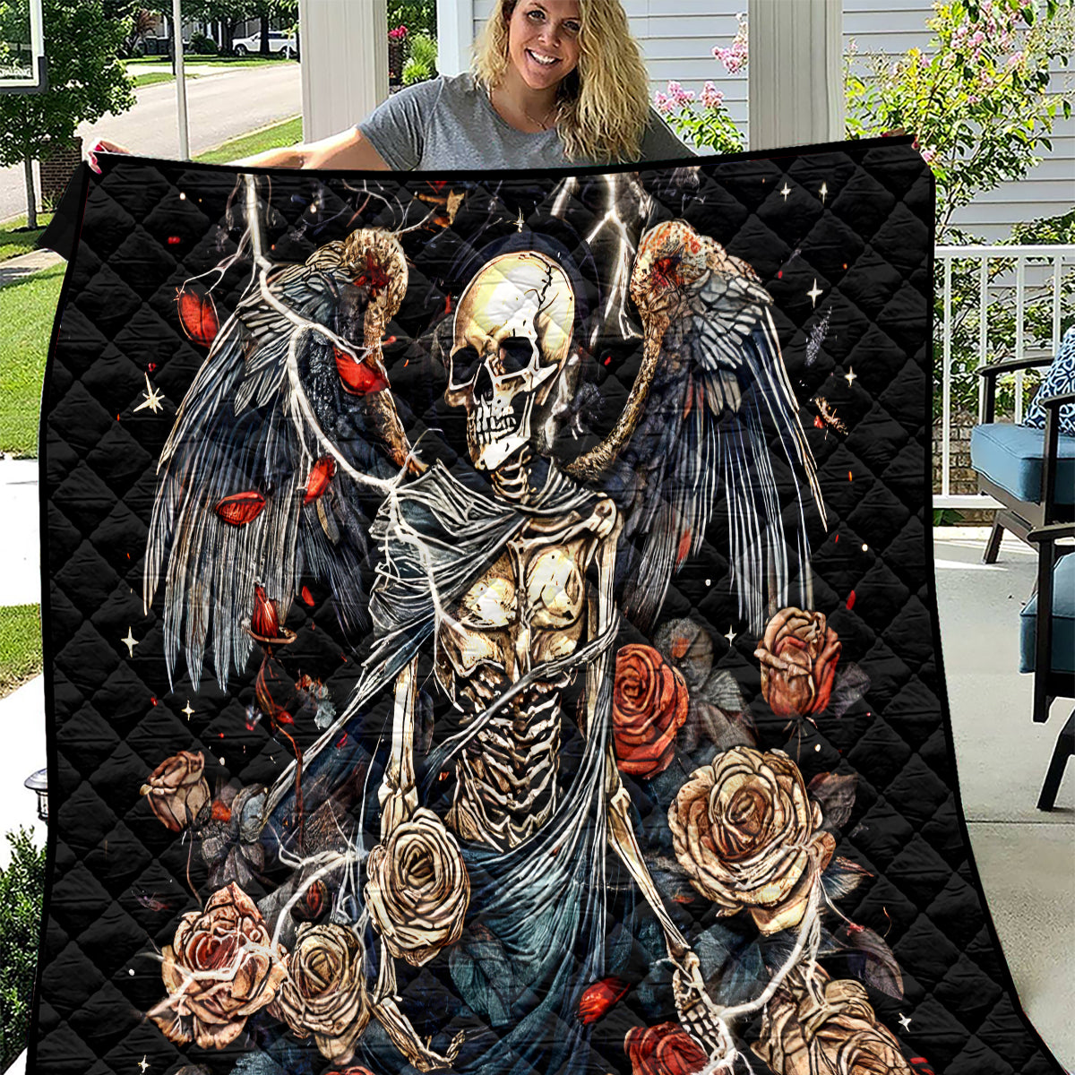 Angel Skull Quilt Sometimes An Angel Sometimes A Hellraiser