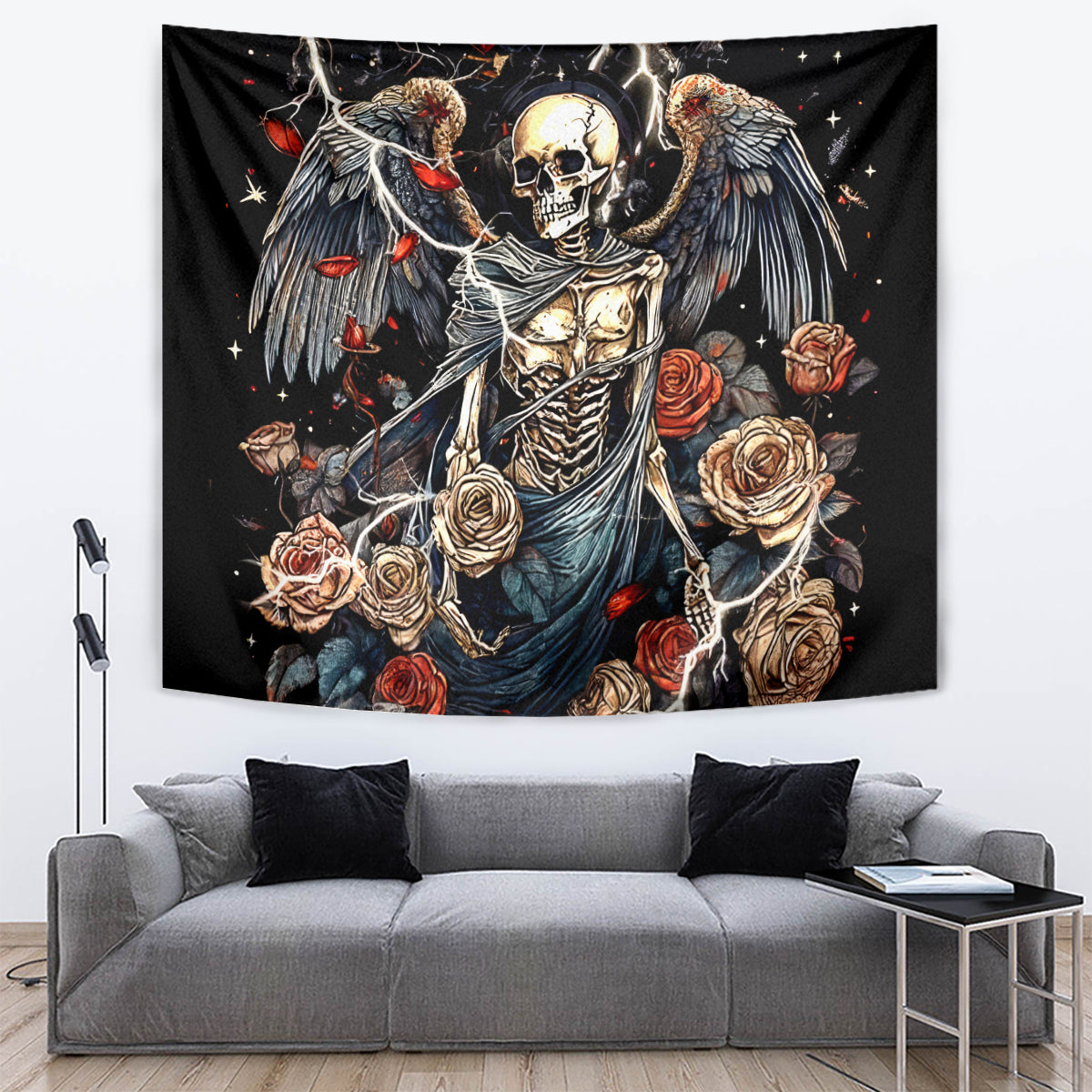 Angel Skull Tapestry Sometimes An Angel Sometimes A Hellraiser