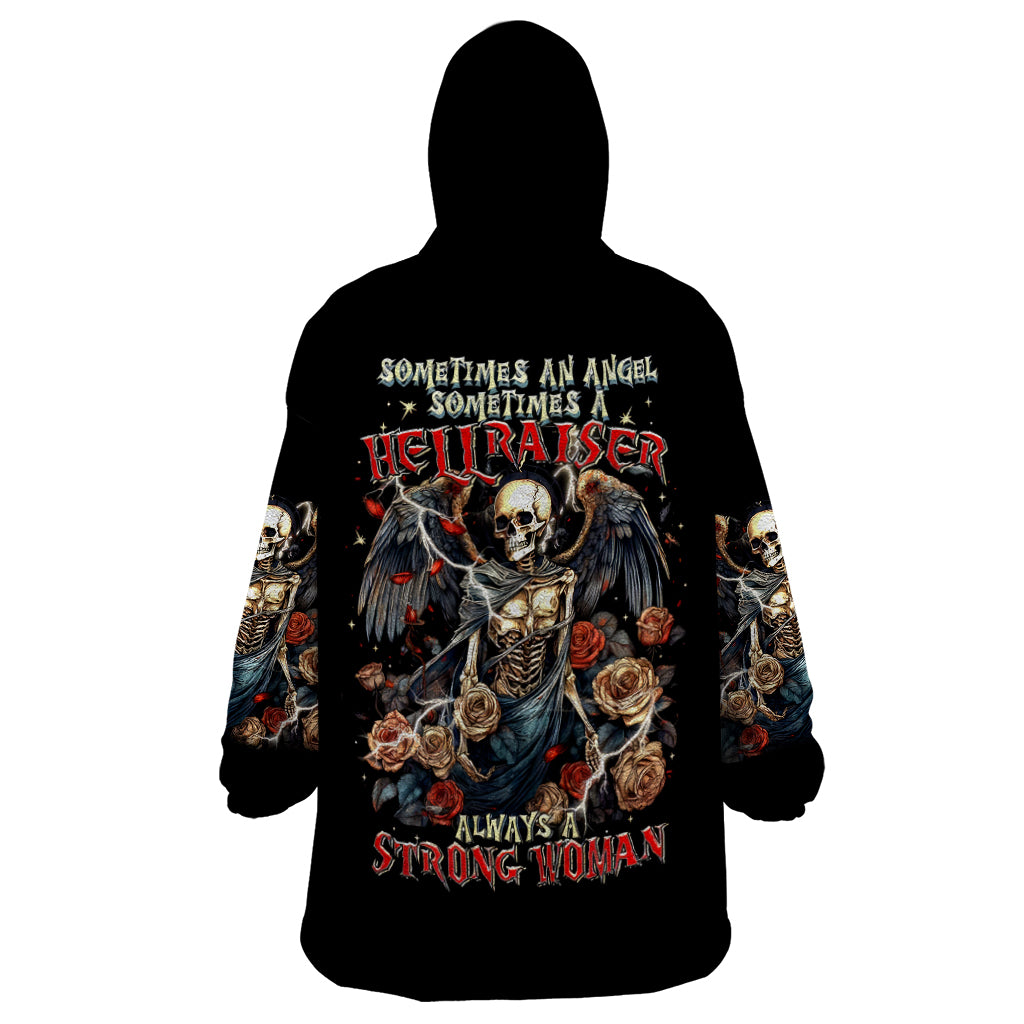 Angel Skull Wearable Blanket Hoodie Sometimes An Angel Sometimes A Hellraiser