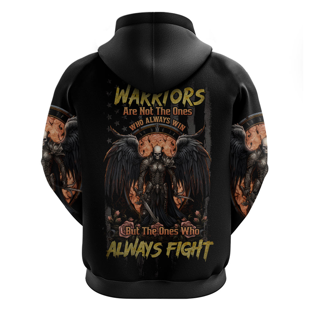 Warrior Skull Hoodie Warriors Are The One Who Always Fight - Wonder Print Shop