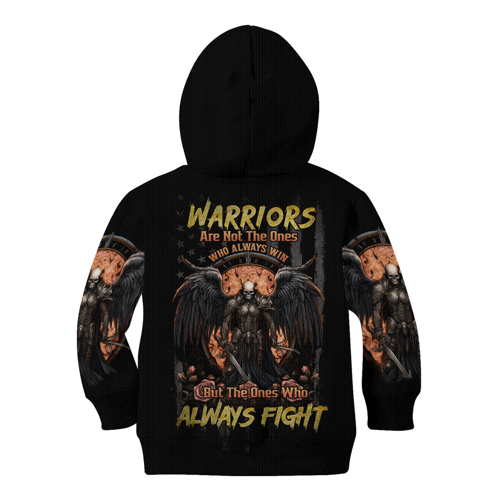 Warrior Skull Kid Hoodie Warriors Are The One Who Always Fight - Wonder Print Shop