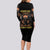 Warrior Skull Long Sleeve Bodycon Dress Warriors Are The One Who Always Fight - Wonder Print Shop