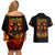 Witch Skull Couples Matching Off Shoulder Short Dress and Hawaiian Shirt Witches With Hitches - Wonder Print Shop