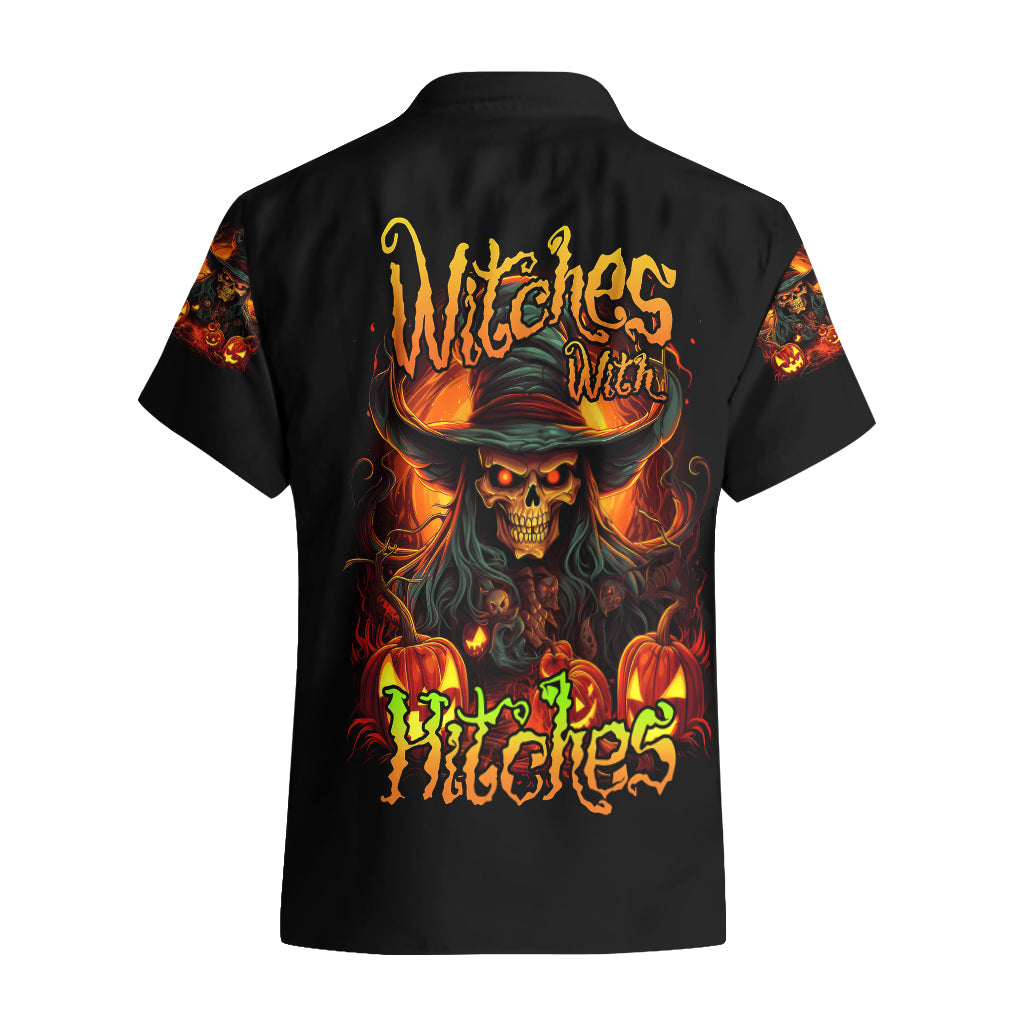 Witch Skull Hawaiian Shirt Witches With Hitches - Wonder Print Shop