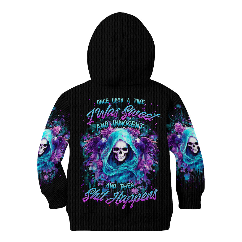 Fairy Skull Kid Hoodie Once Upon A Time I Was Sweet And Innocent And Then Shit Happens - Wonder Print Shop