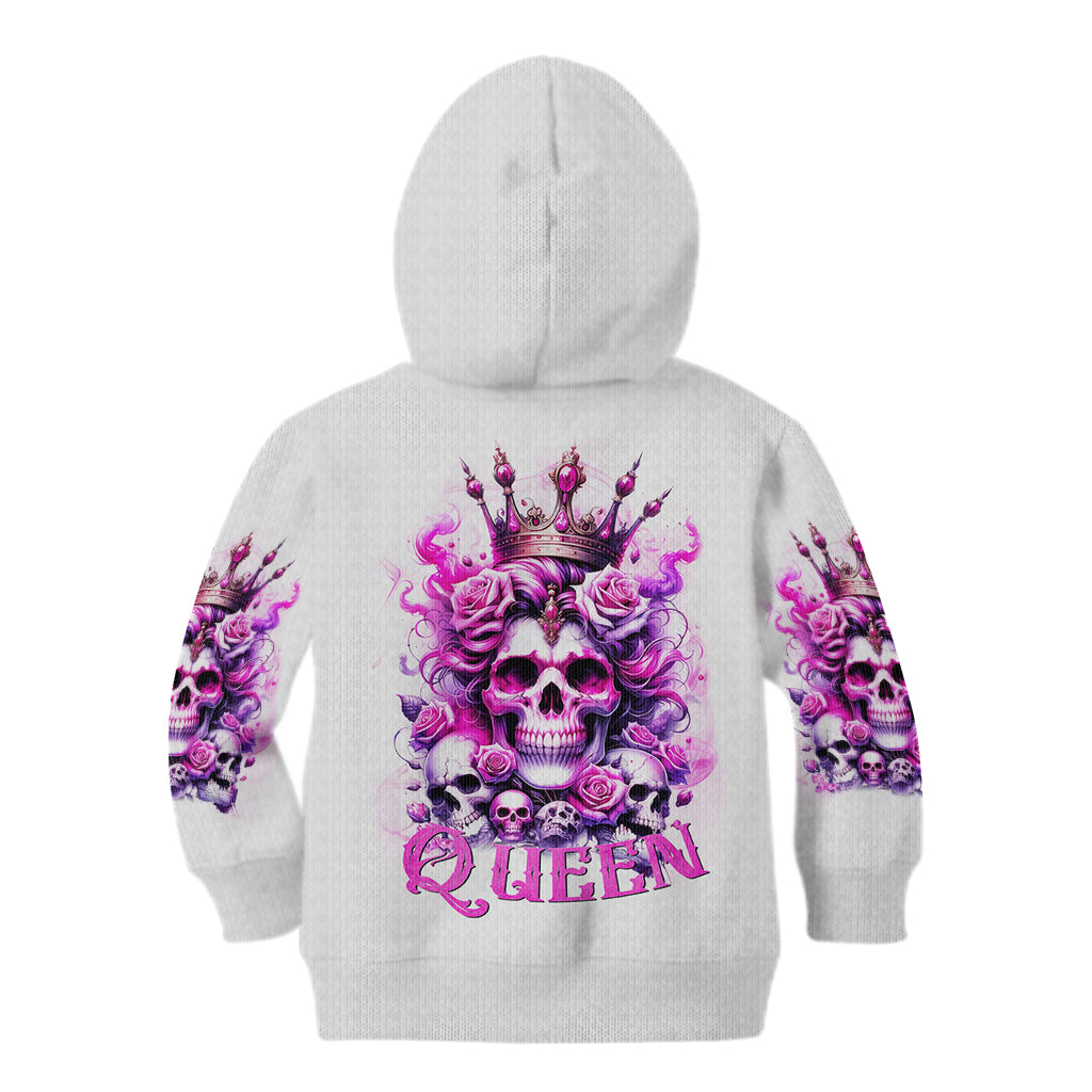 Rose Skull Kid Hoodie Queen Skull - Wonder Print Shop