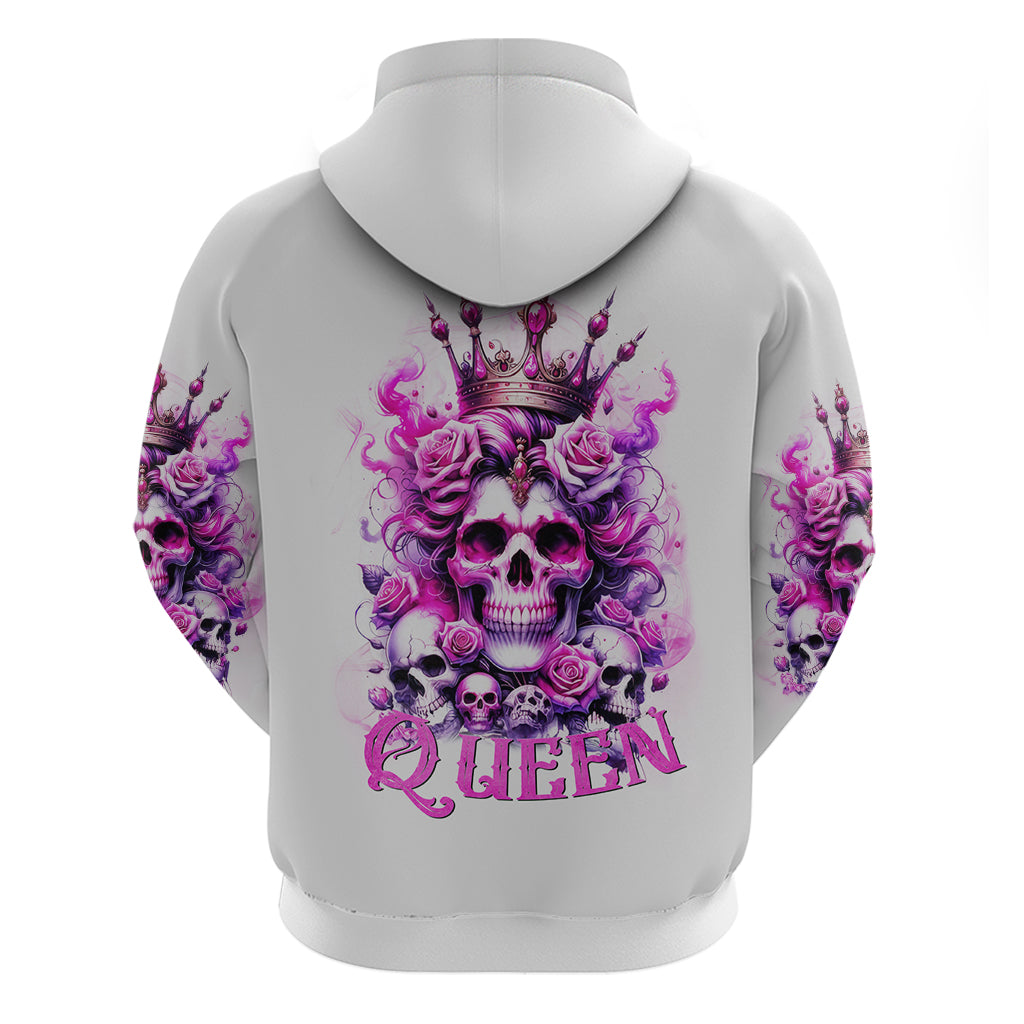 Rose Skull Zip Hoodie Queen Skull