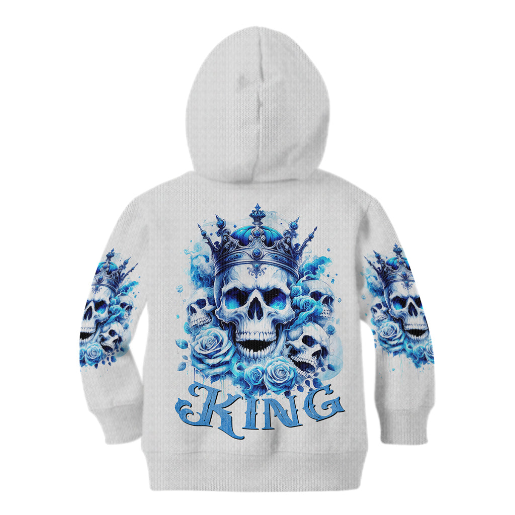 Rose Skull Kid Hoodie King Skull - Wonder Print Shop