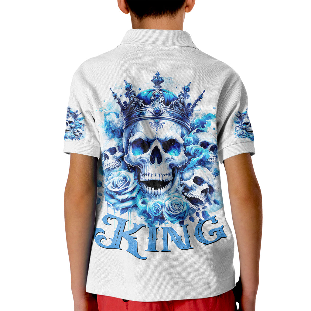 Rose Skull Kid Polo Shirt King Skull - Wonder Print Shop