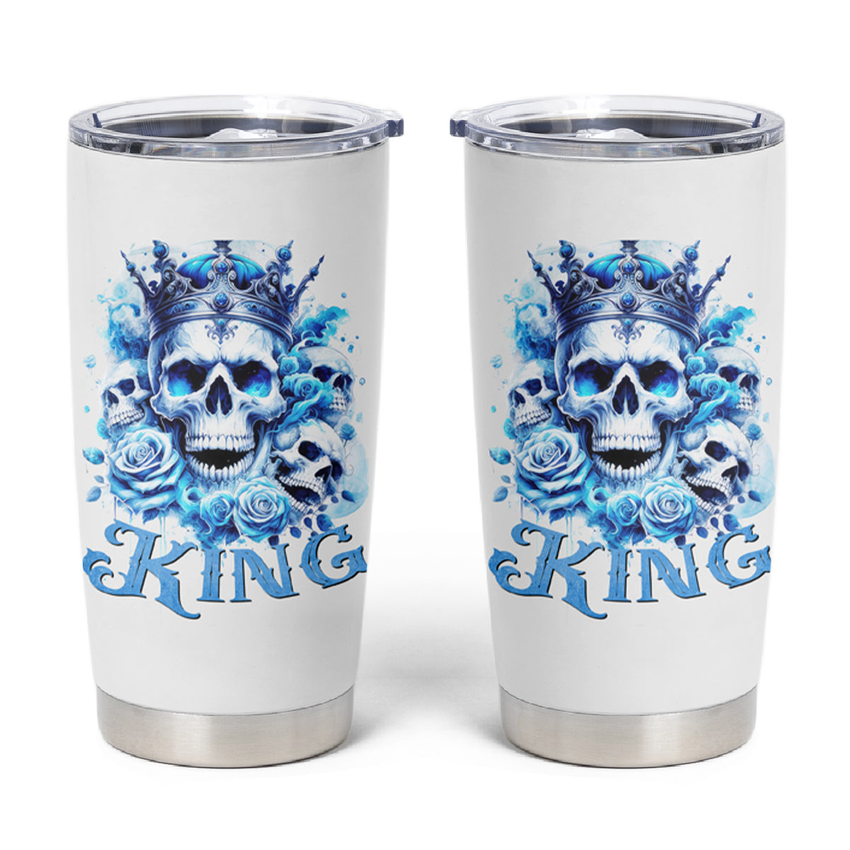 Rose Skull Tumbler Cup King Skull