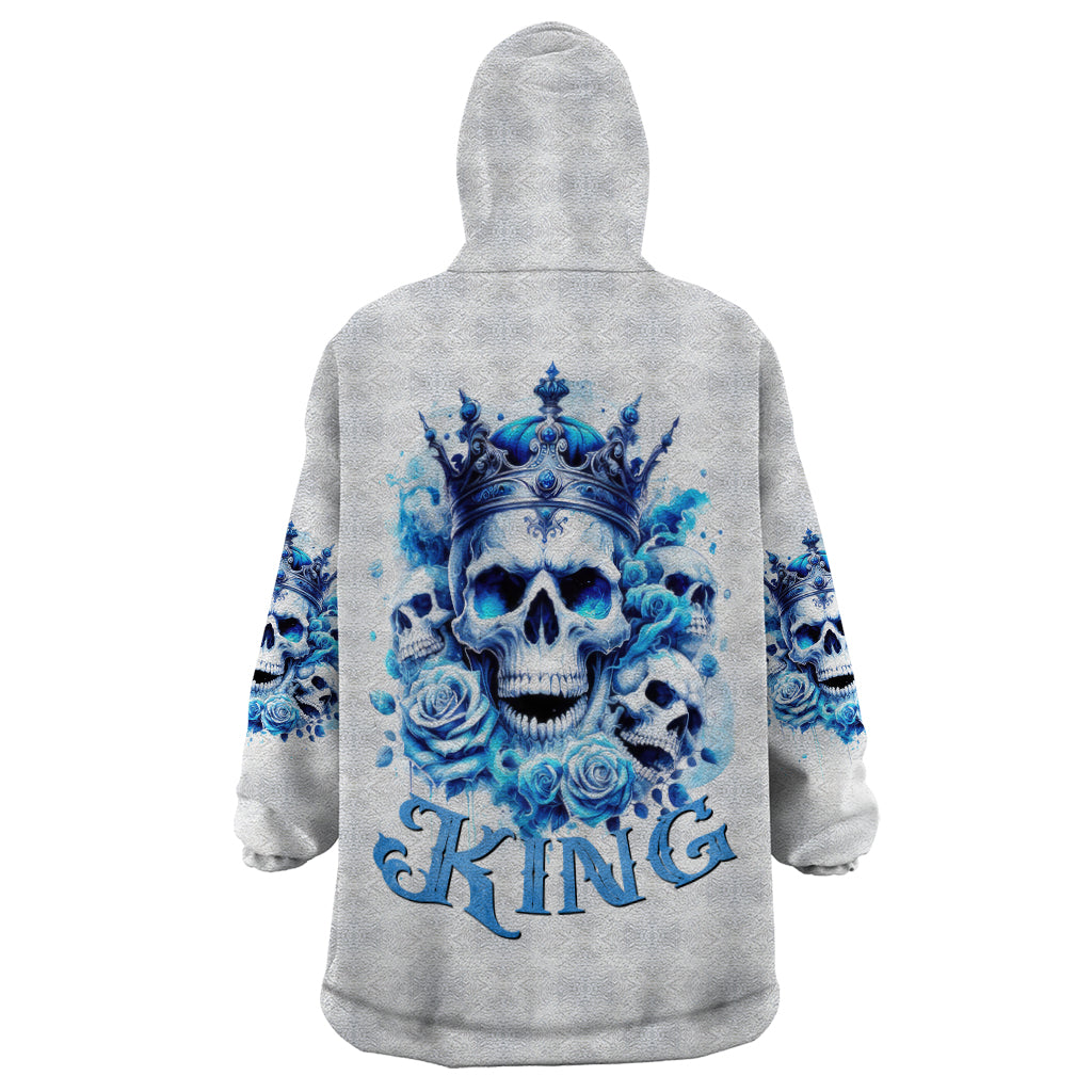 Rose Skull Wearable Blanket Hoodie King Skull