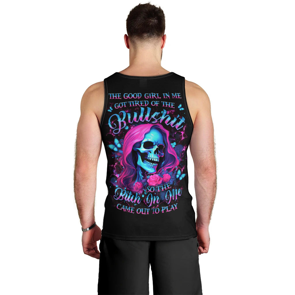 Witch Skull Men Tank Top The Good Girl In Me Got Tired Of The Bullshit - Wonder Print Shop