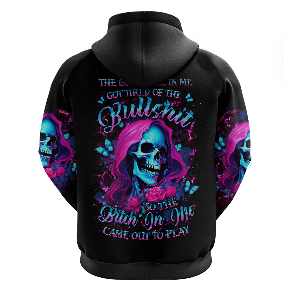 Witch Skull Zip Hoodie The Good Girl In Me Got Tired Of The Bullshit