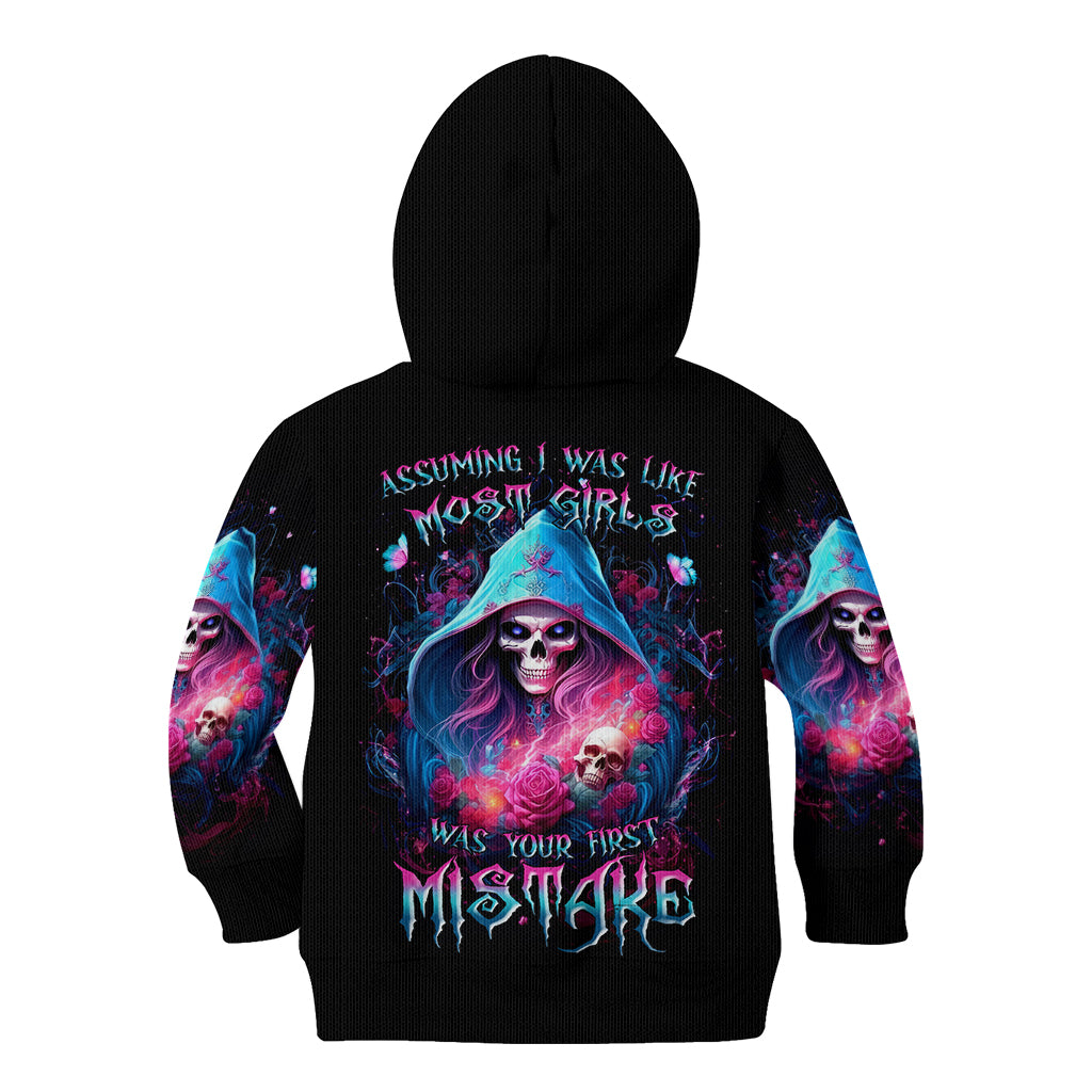 Witch Skull Kid Hoodie Assuming Was Like Most Girls Was Your First Mistake - Wonder Print Shop