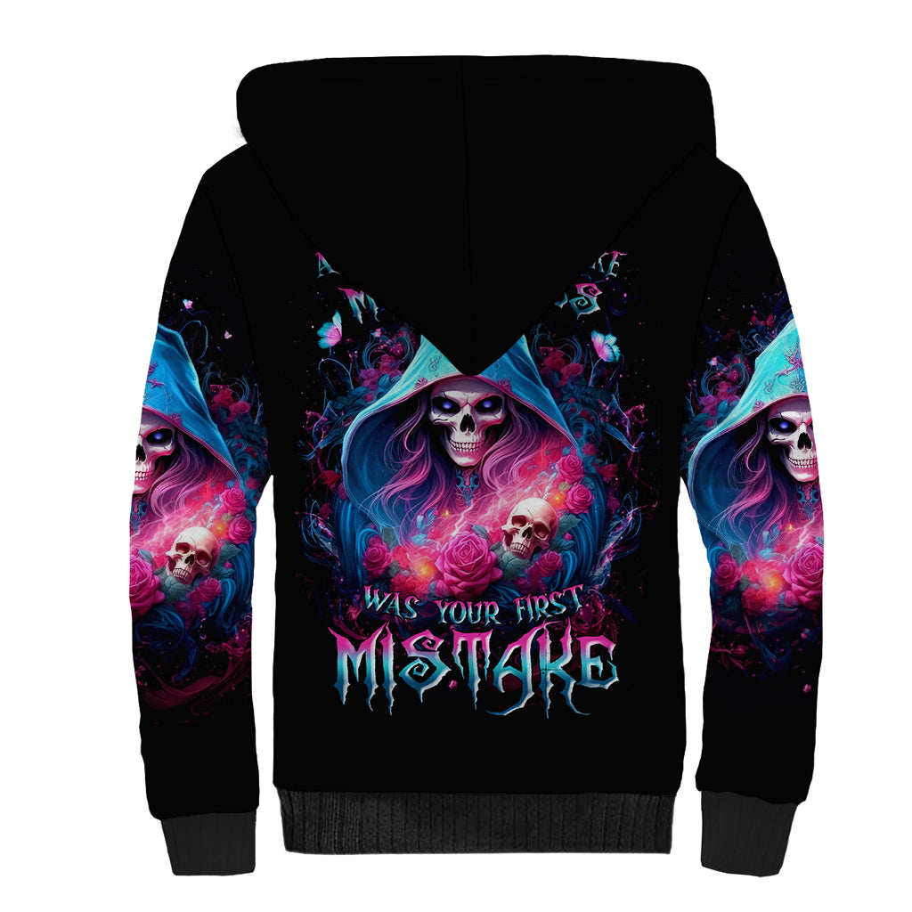 Witch Skull Sherpa Hoodie Assuming Was Like Most Girls Was Your First Mistake - Wonder Print Shop