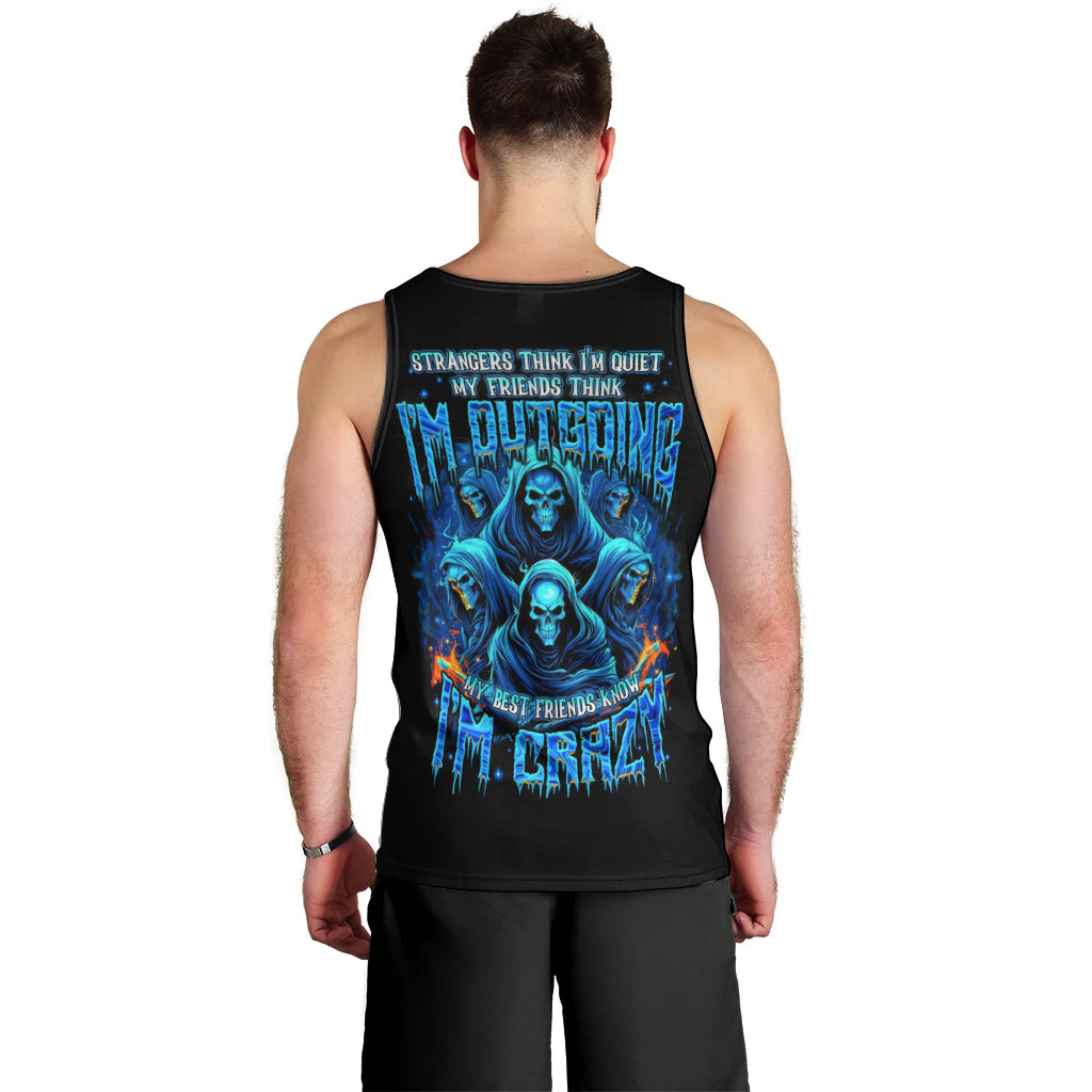 Witch Skull Men Tank Top Stranger Think I'm Quiet My Best Friends Know I'm Crazy - Wonder Print Shop