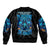 Witch Skull Sleeve Zip Bomber Jacket Stranger Think I'm Quiet My Best Friends Know I'm Crazy