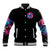 Rose SKull Baseball Jacket Sorry Honey Sarcasm Falls Out Of My Mouth Just Like Stupid Fall From Your - Wonder Print Shop