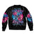 Rose SKull Bomber Jacket Sorry Honey Sarcasm Falls Out Of My Mouth Just Like Stupid Fall From Your - Wonder Print Shop