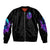 Witch Skull Sleeve Zip Bomber Jacket I Hold A Beast An Angel And Crazy Lady In Me