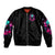 Rose Skull Bomber Jacket I'm Not Anti-Social I'm Just Not User Friendly - Wonder Print Shop