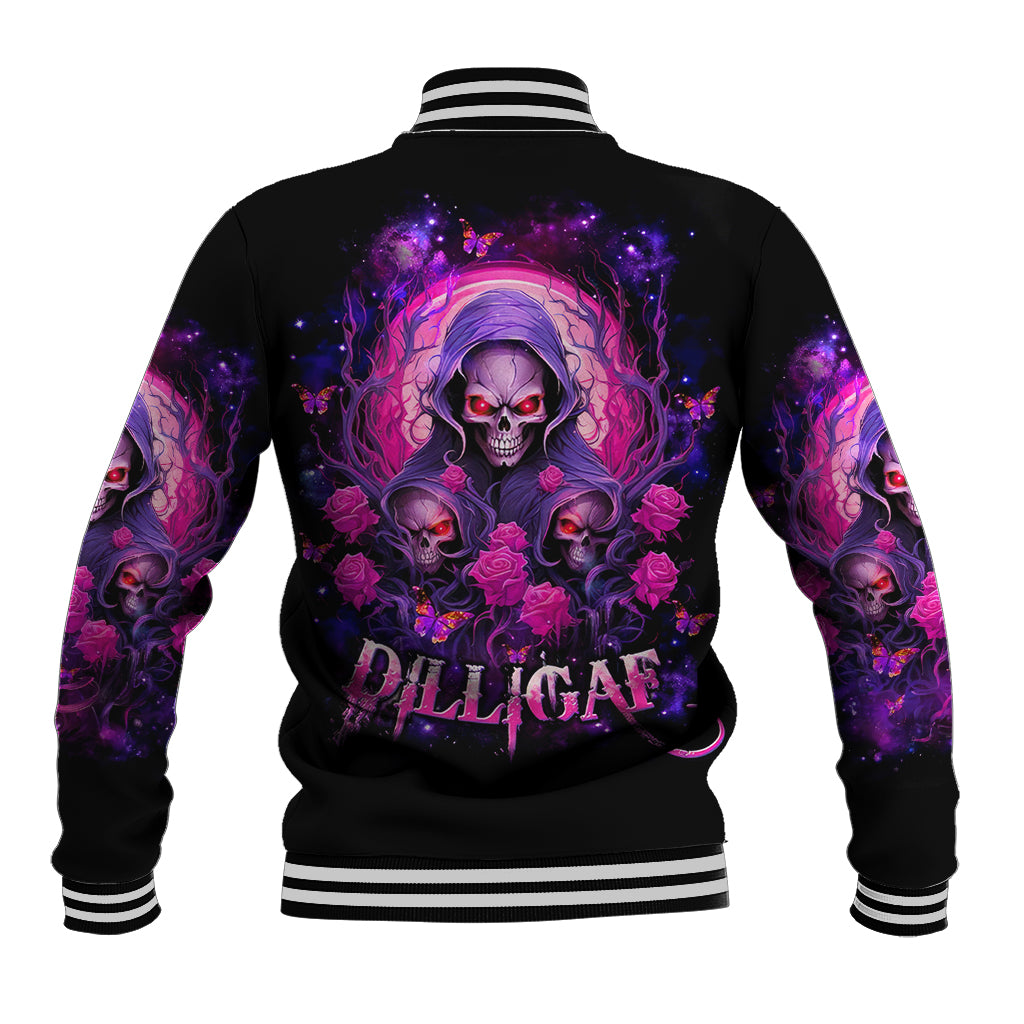 Rose Skull Baseball Jacket DILLIGAG - Wonder Print Shop