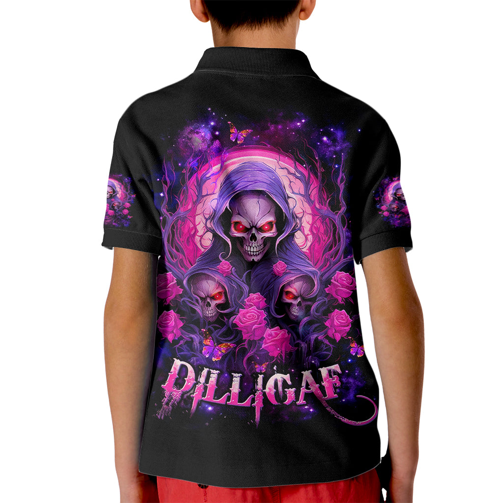 Rose Skull Kid Polo Shirt DILLIGAG - Wonder Print Shop