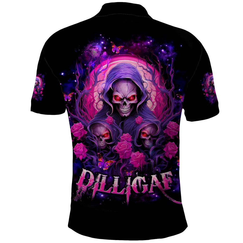 Rose Skull Polo Shirt DILLIGAG - Wonder Print Shop