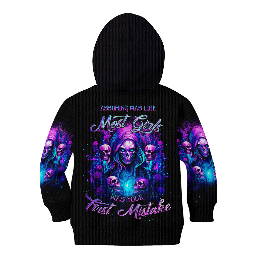 Witch Skull Kid Hoodie Assuming Was Like Most Girls Was Your First Mistake - Wonder Print Shop