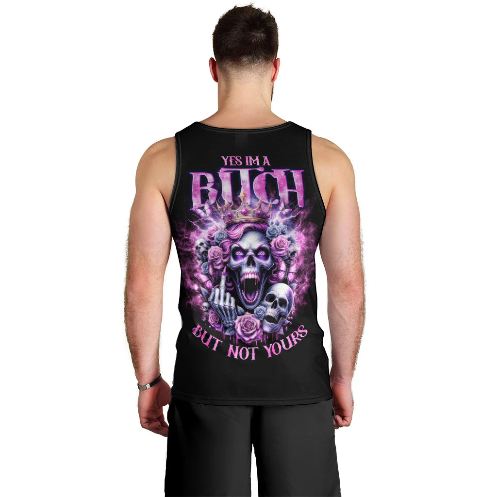 Queen Skull Men Tank Top Yes I'm A Bitch But Not Yours - Wonder Print Shop