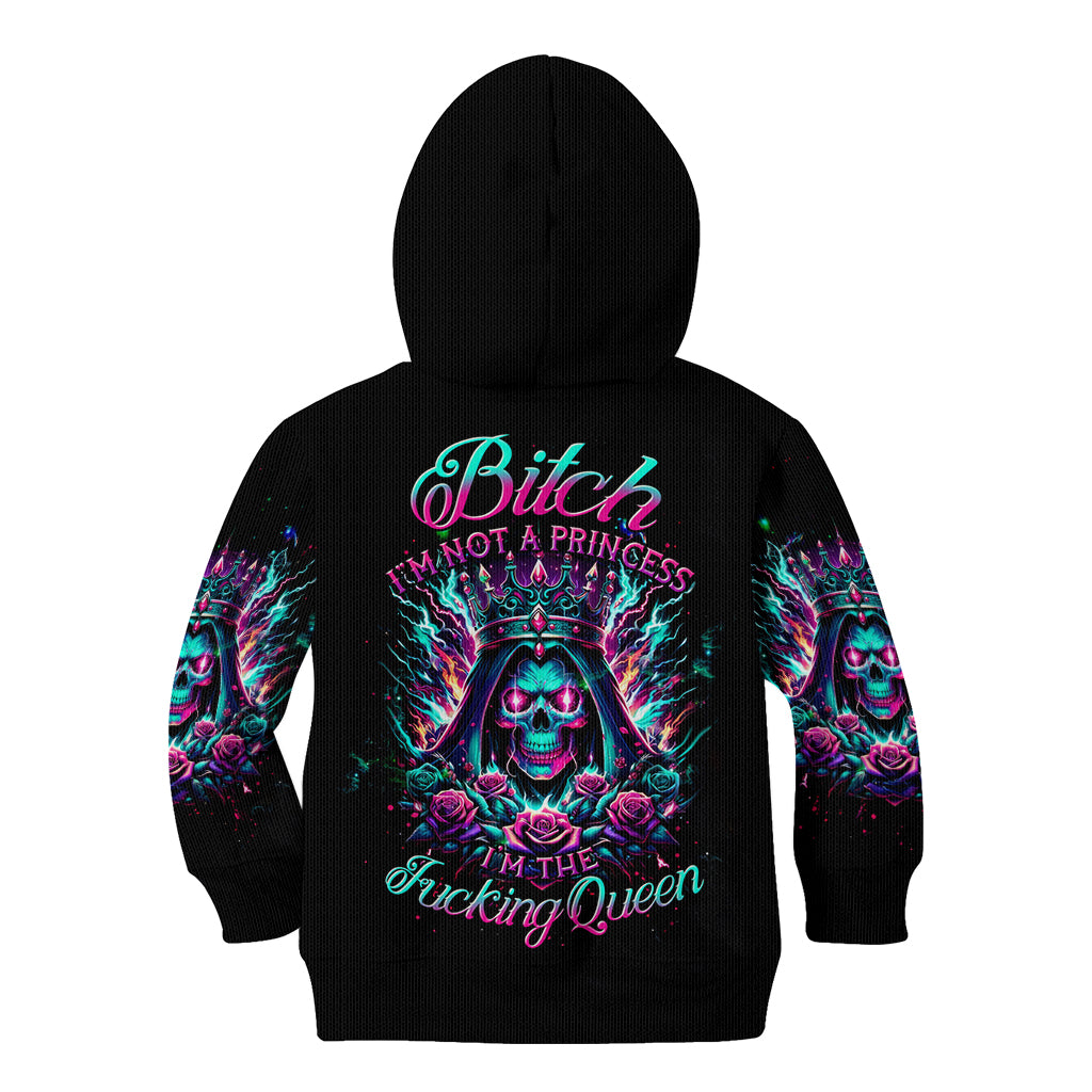 Queen Skull Kid Hoodie Bitch I'm Not A Princess I'm The Fucking Queen - Wonder Print Shop