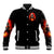 Flame Skull Baseball Jacket Hello Darkness My Old Friend - Wonder Print Shop