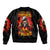 Flame Skull Bomber Jacket Hello Darkness My Old Friend - Wonder Print Shop