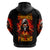 Flame Skull Zip Hoodie Hello Darkness My Old Friend - Wonder Print Shop