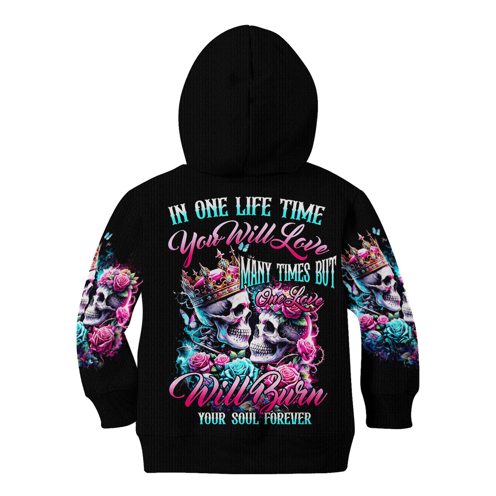 Couple Skull Kid Hoodie In One Life Time You Will Love Many Time But One Love - Wonder Print Shop