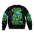 Flame Skull Bomber Jacket I'm Never Alone My Demons Are Wit Me 24/7 - Wonder Print Shop