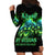 Flame Skull Hoodie Dress I'm Never Alone My Demons Are Wit Me 24/7 - Wonder Print Shop