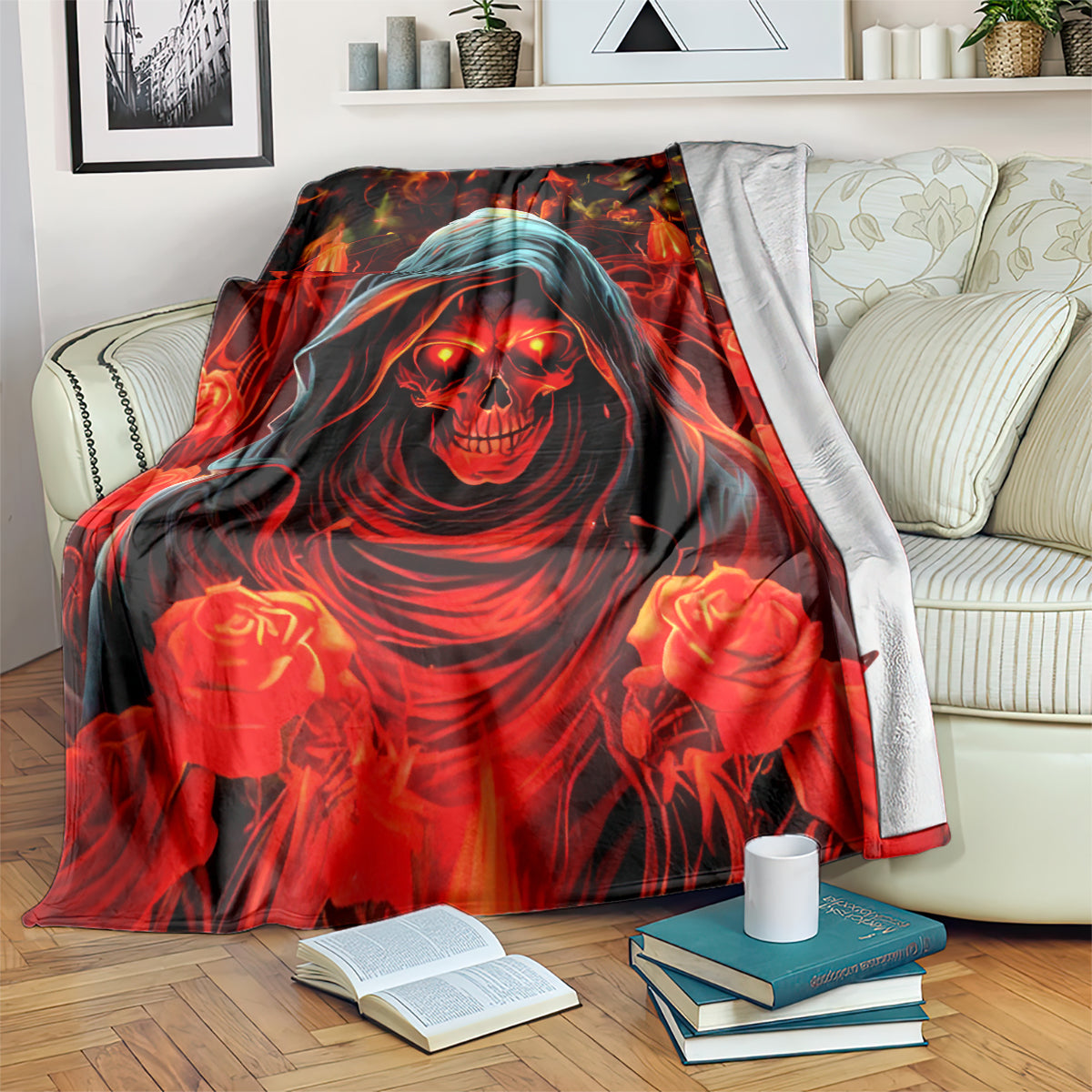 Rose Skull Blanket Iam Sweet Girl But If You Piss Me Off